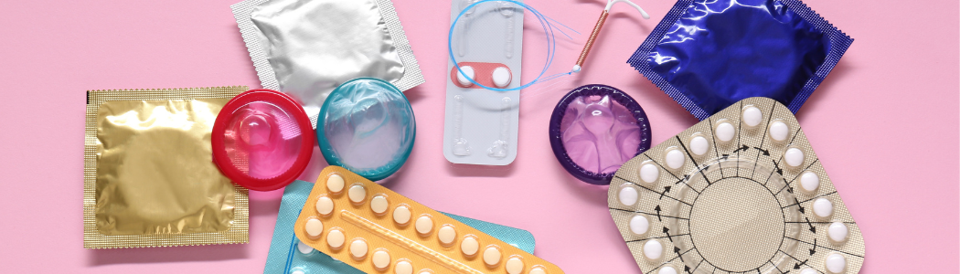 Imagen de condones, pastillas antifecundativos...